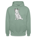 Pullover Hund - Graugrün