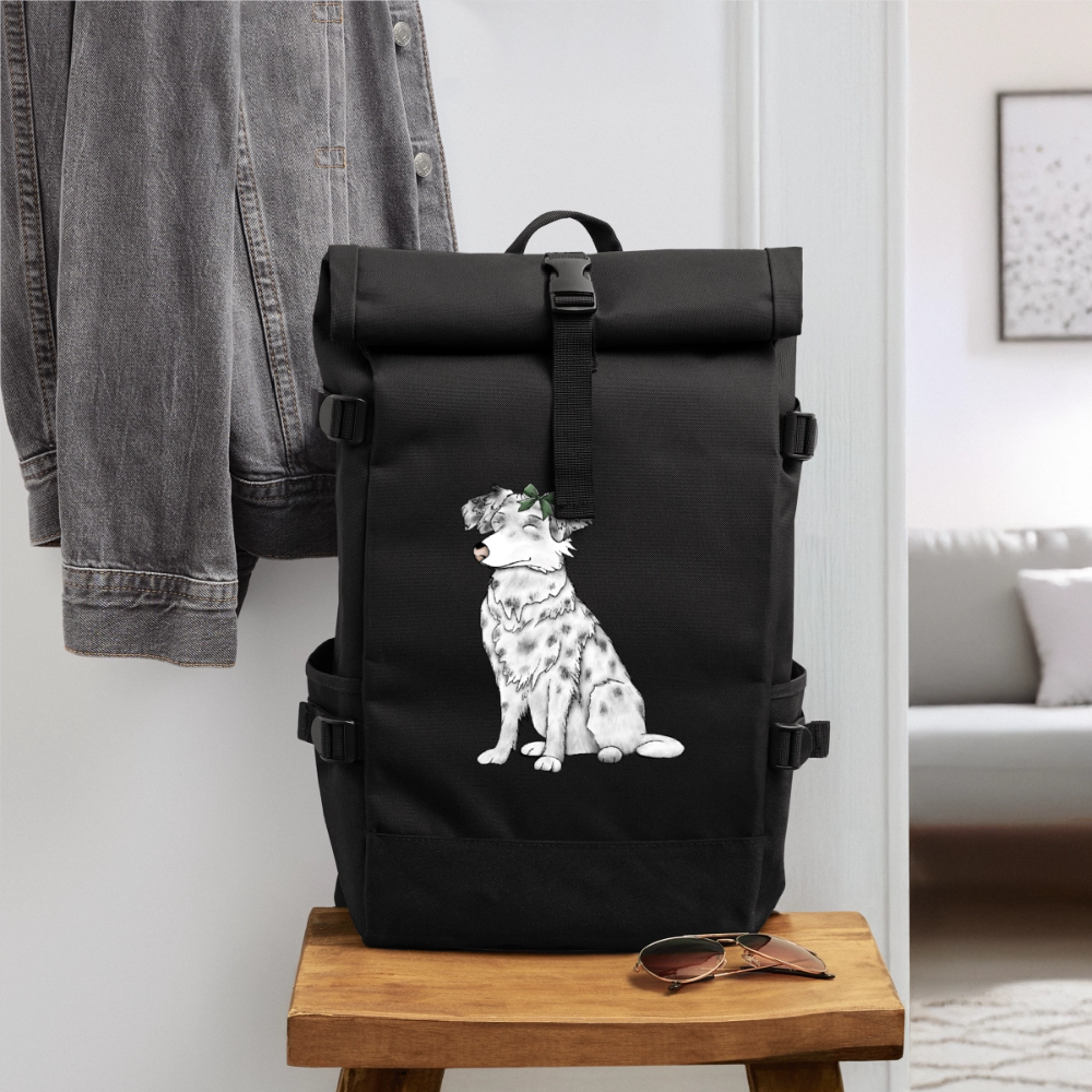 Rolltop Rucksack - Schwarz
