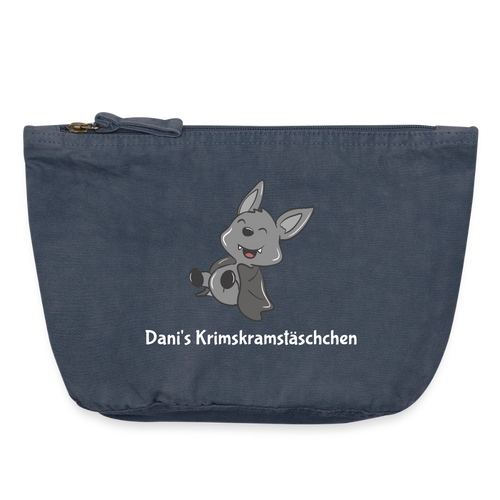 Vintage Reißverschluss-Täschchen (18 x 21 cm) - Vintage Denim