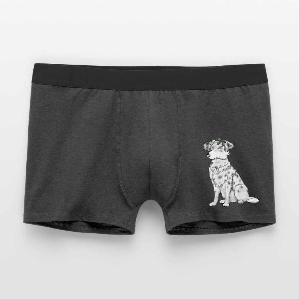 Männer Boxer Shorts Hund - Anthrazit