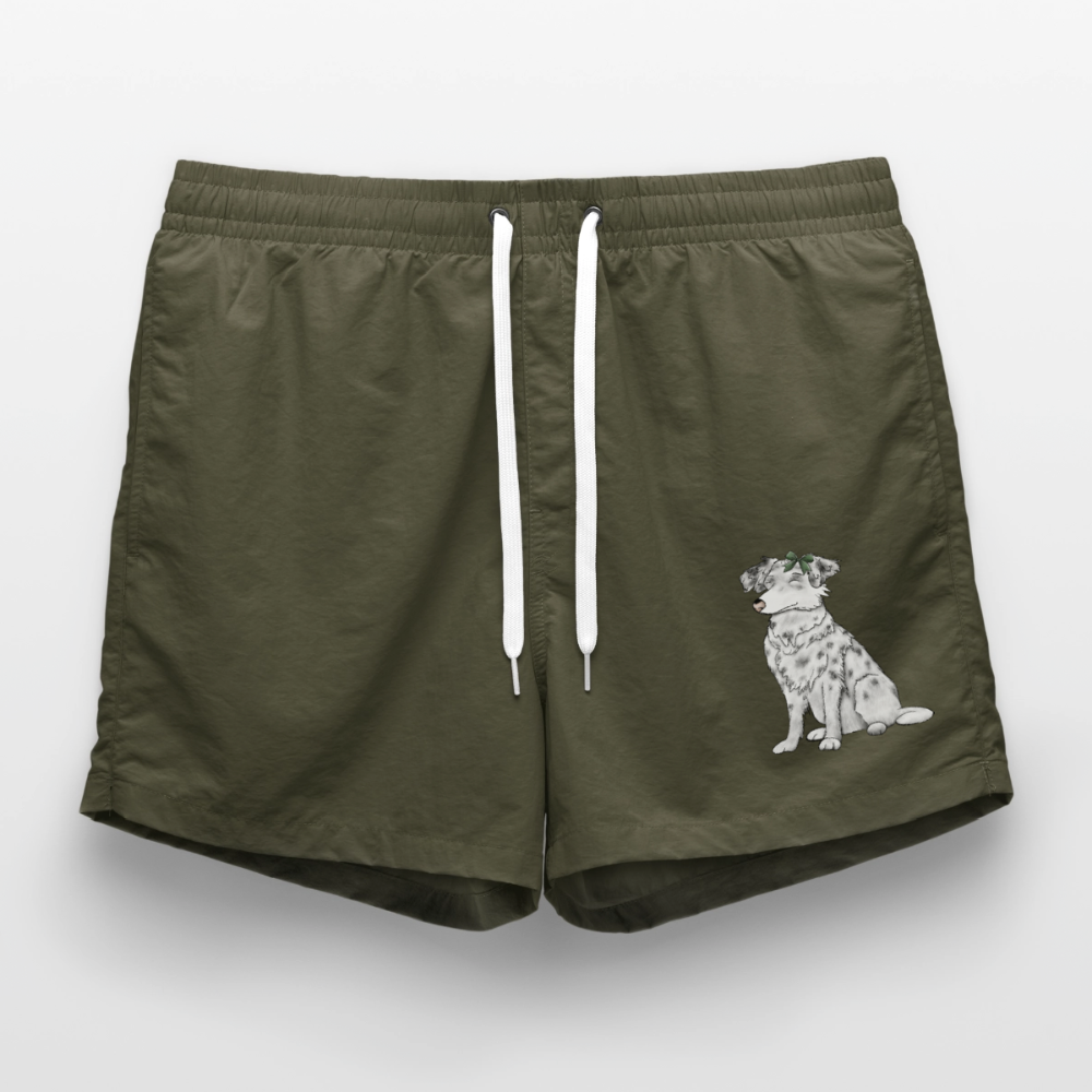 Badehose Hund - Olive