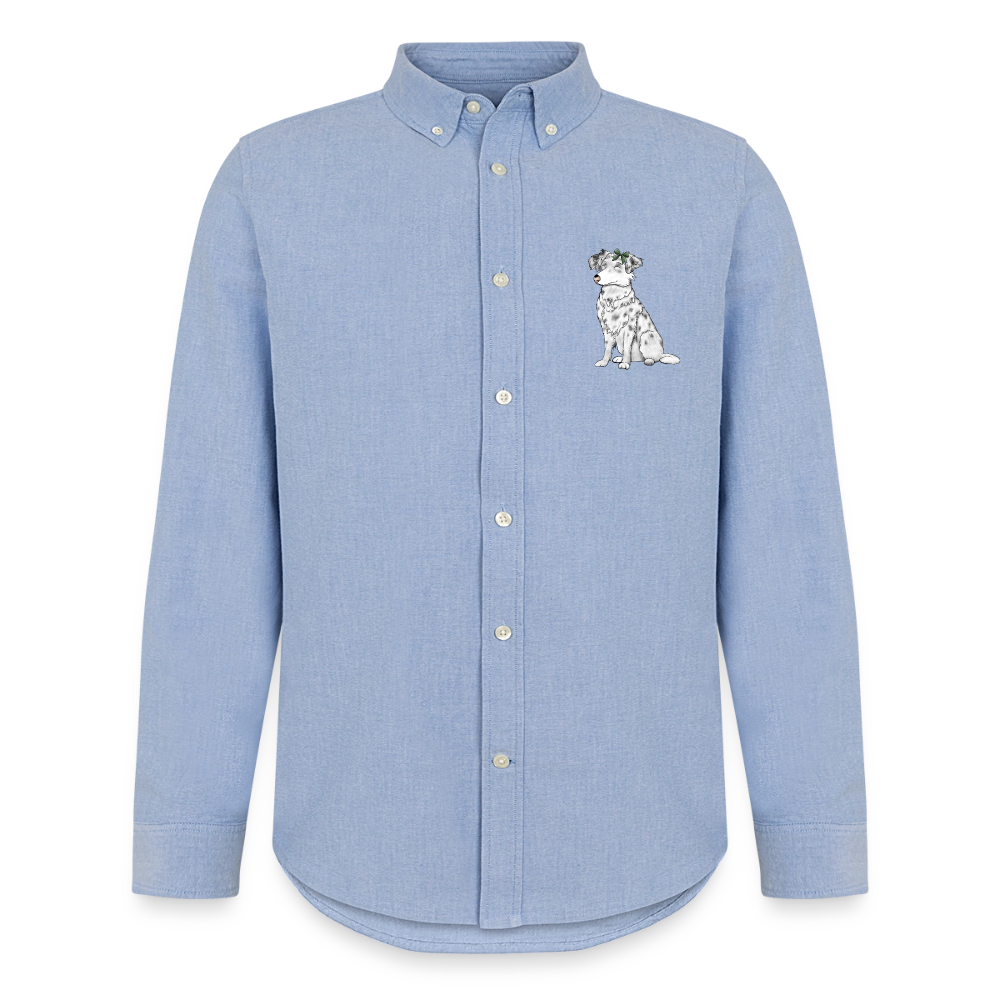 Männer Hemd mit Hund - Carolina Blue