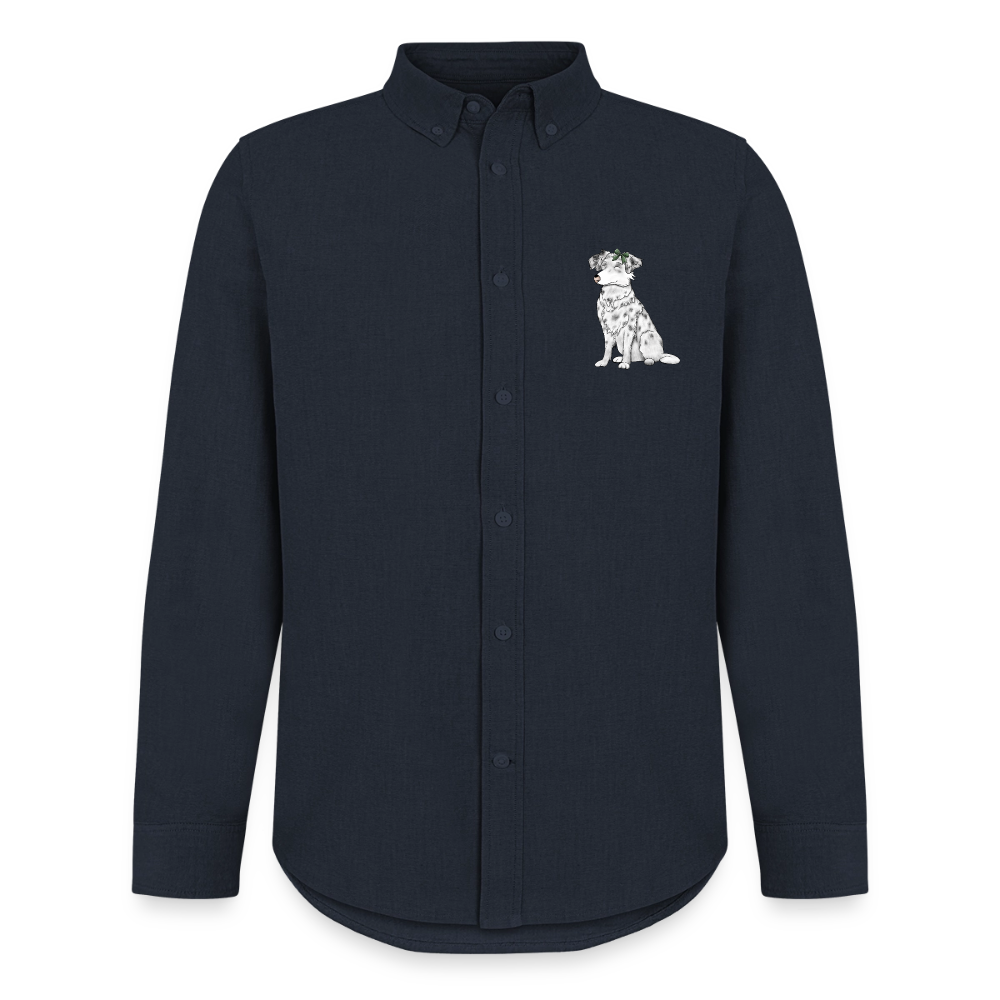 Männer Hemd mit Hund - Navy