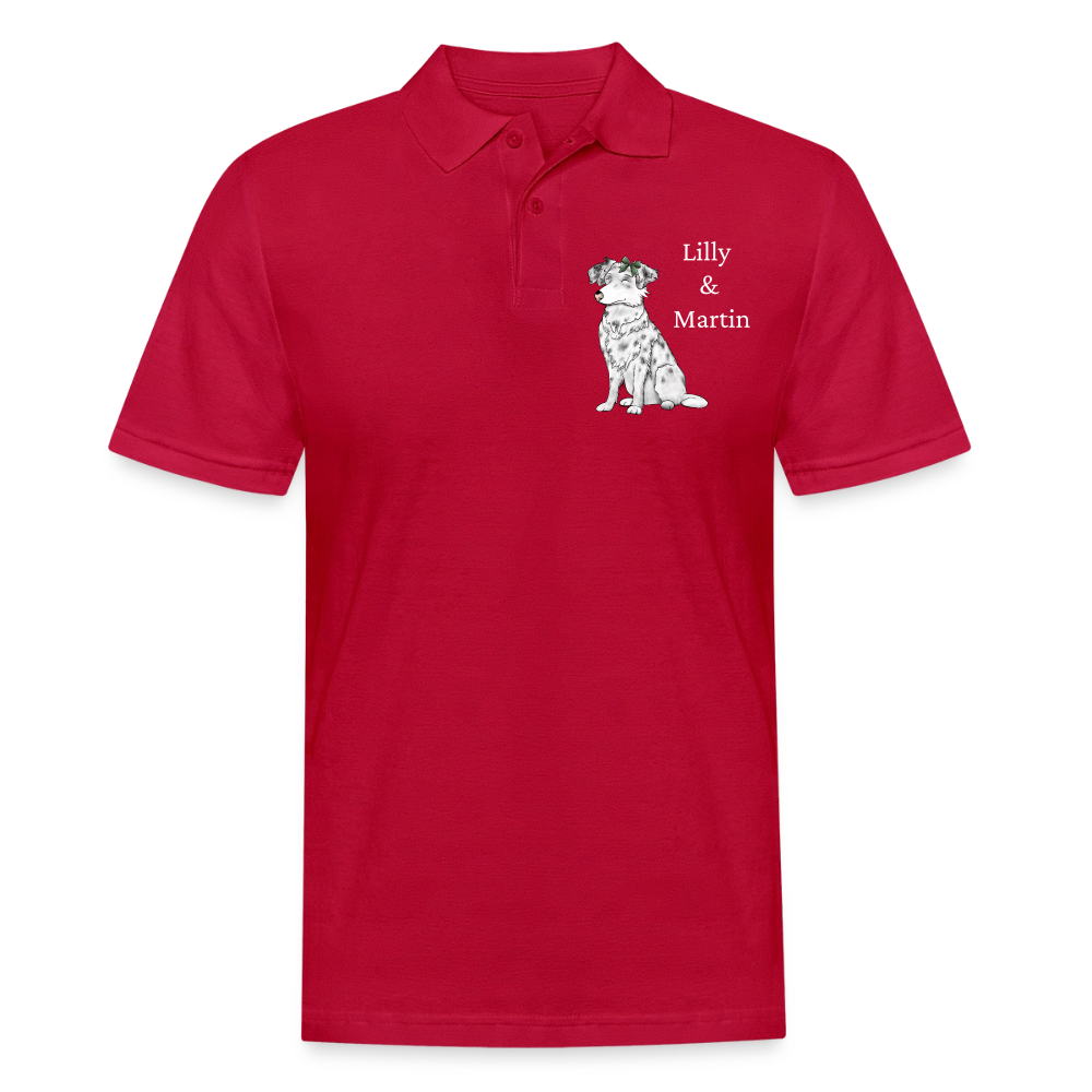 Männer Poloshirt - cherry red