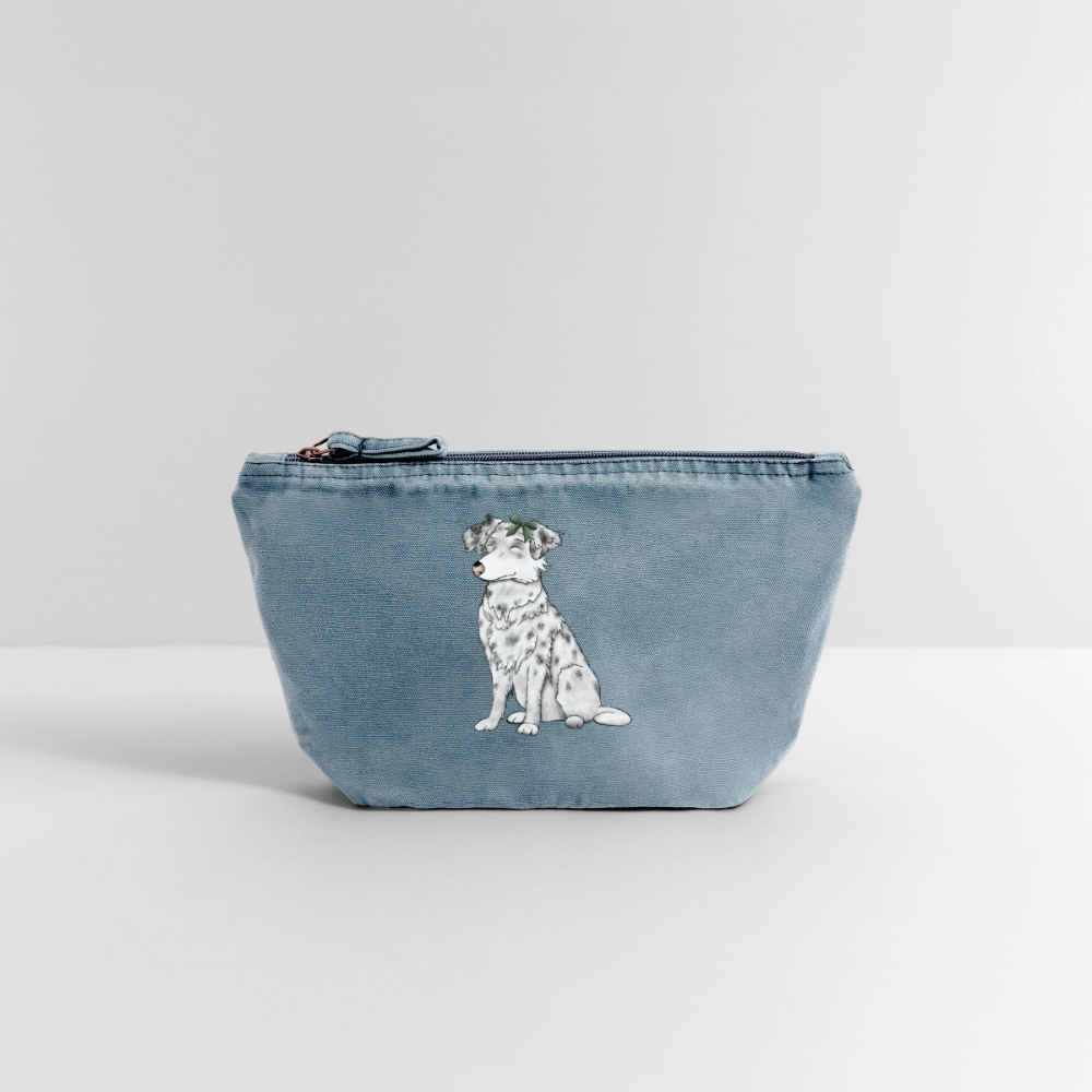 Kulturbeutel/ Reiseapotheke Hund - vintage light blue