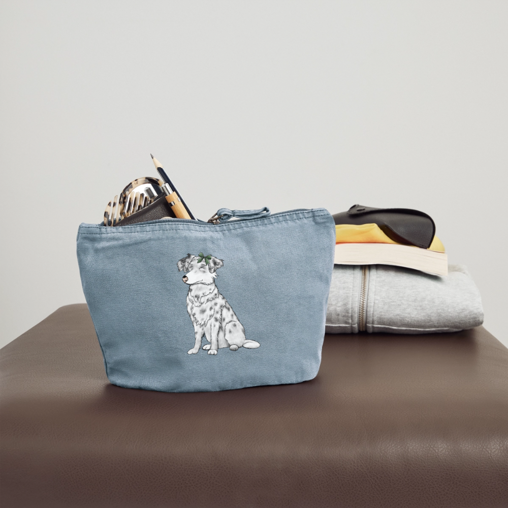 Kulturbeutel/ Reiseapotheke Hund - vintage light blue