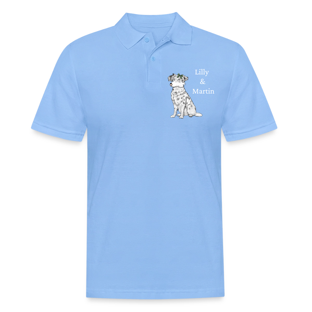 Männer Poloshirt - Himmelblau
