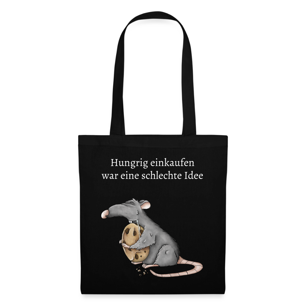 Jutebeutel Ratte - black