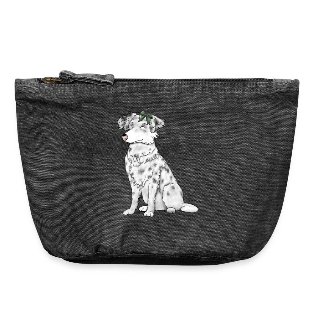 Kulturbeutel/ Reiseapotheke Hund - Vintage Schwarz