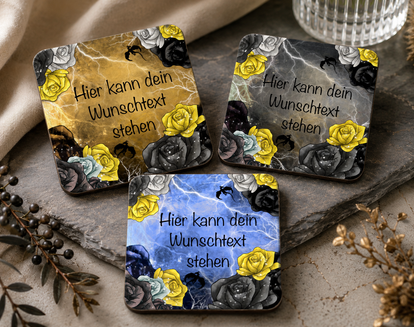 Romantasy Untersetzer personalisiert