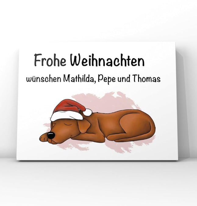 Weihnachtskarte Hund