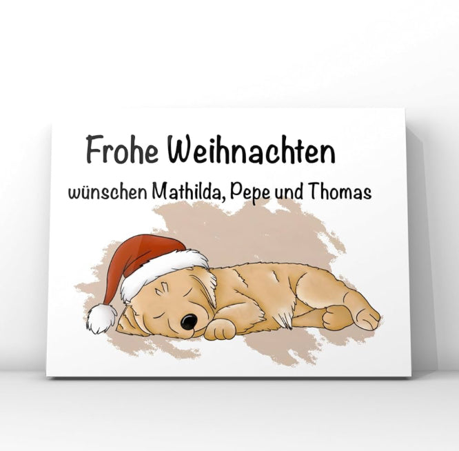 Weihnachtskarte Golden Retriever