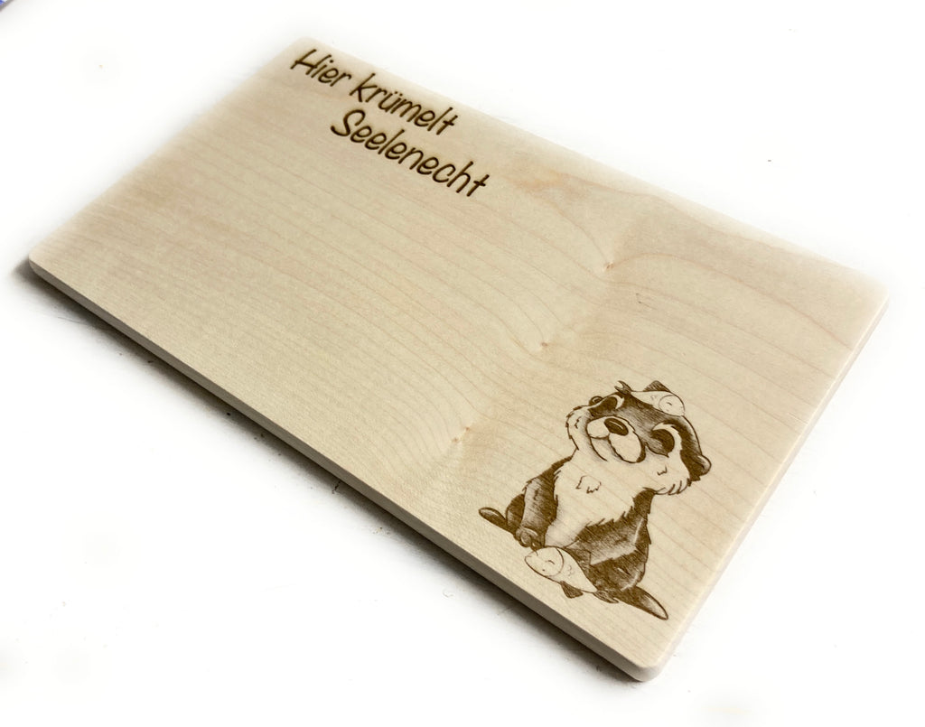 Schneidebrett Otter mit Spruch