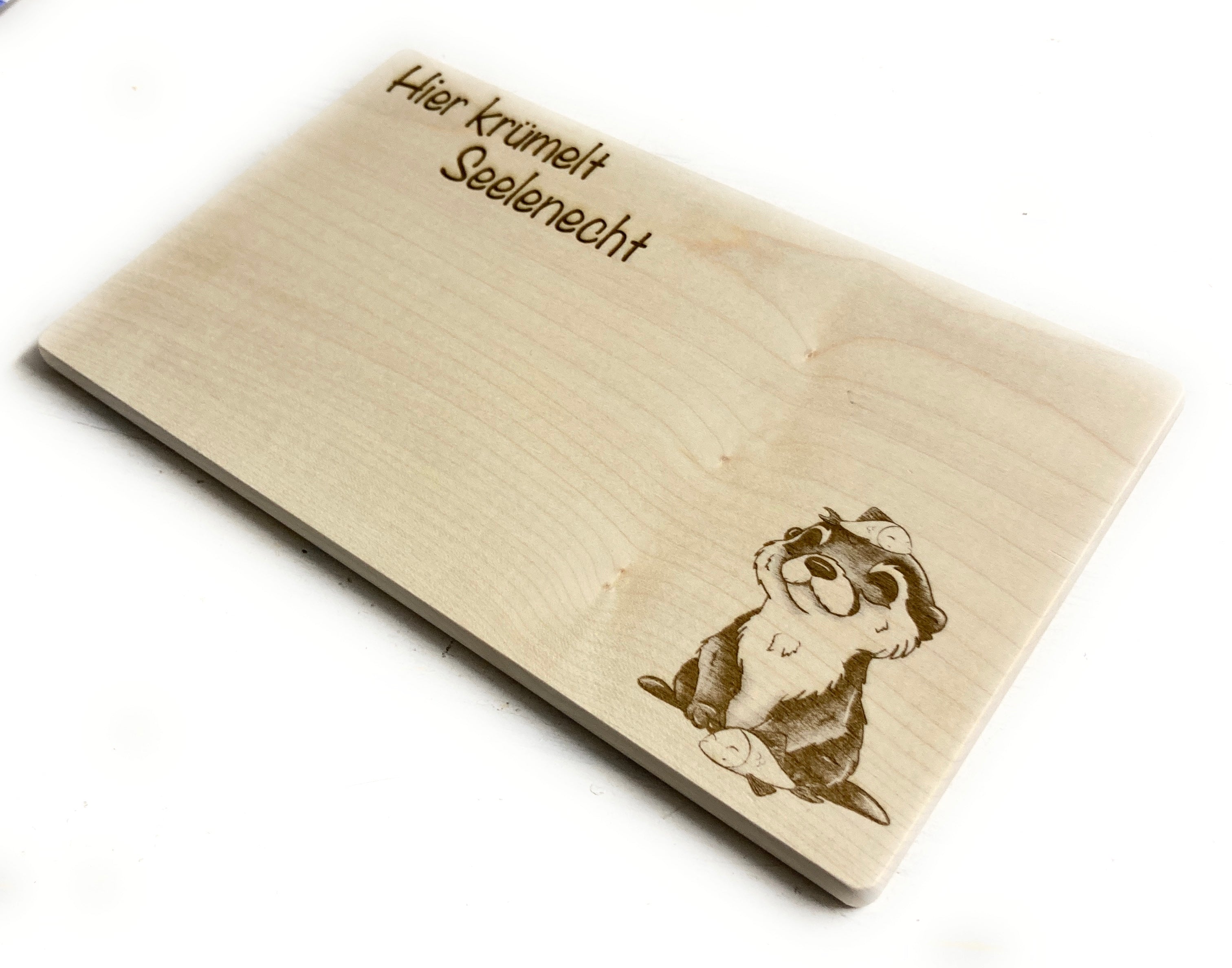 Schneidebrett Otter mit Spruch