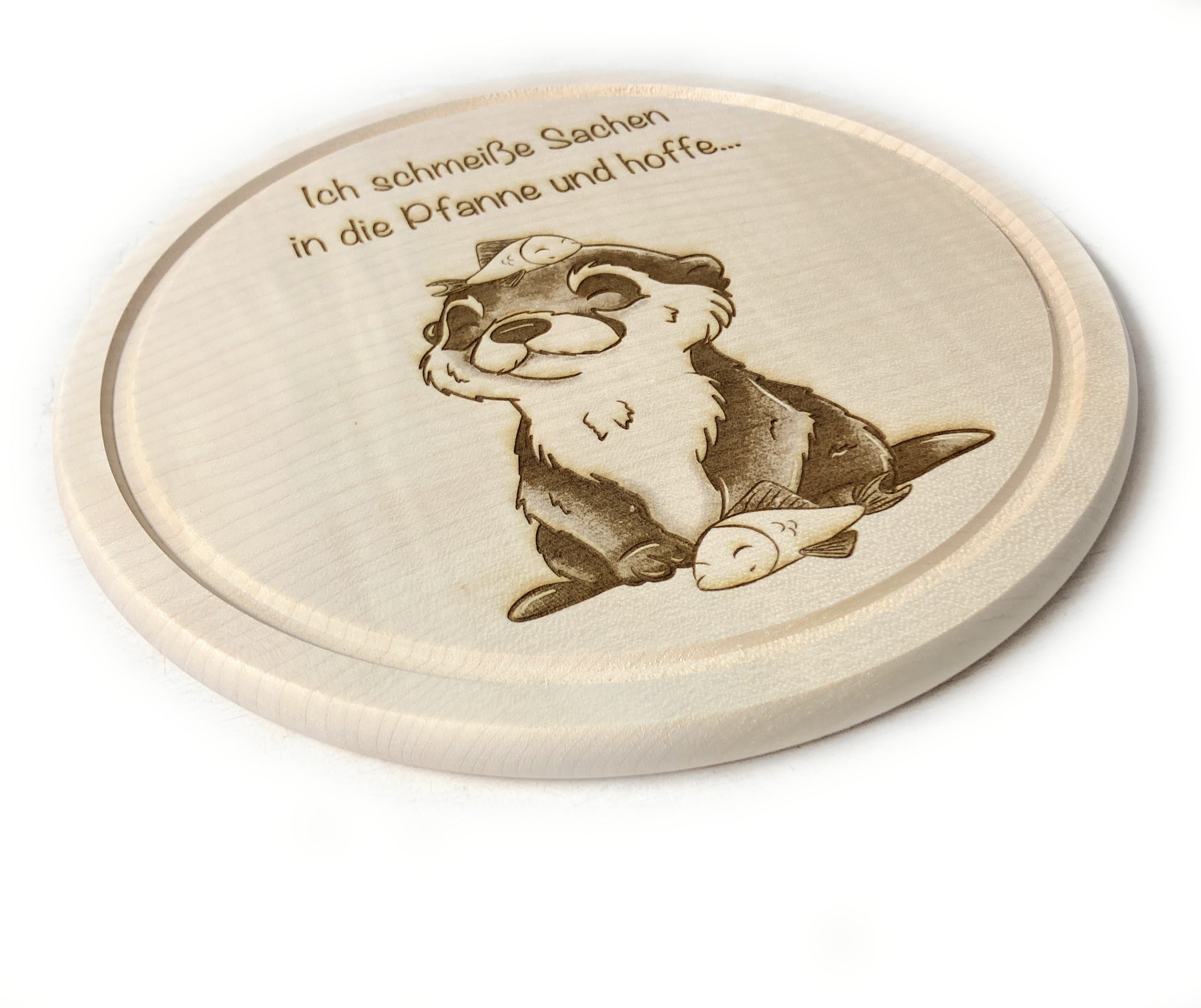 Holzbrett Otter (rund)
