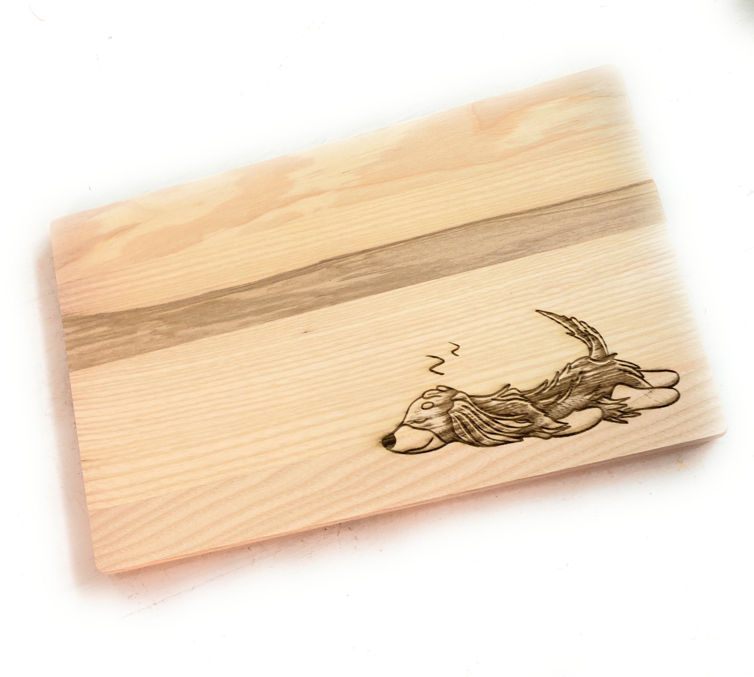 Schneidebrett Langhaardackel