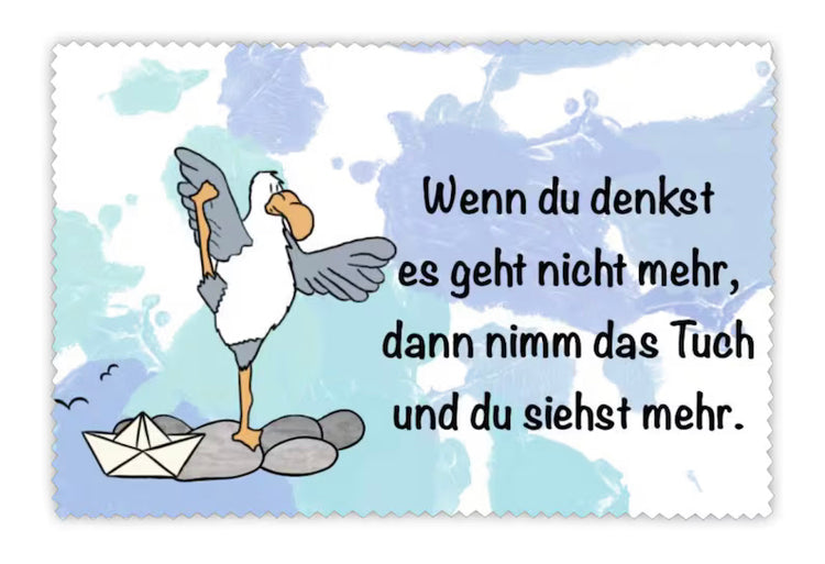 Brillenputztuch Möwe