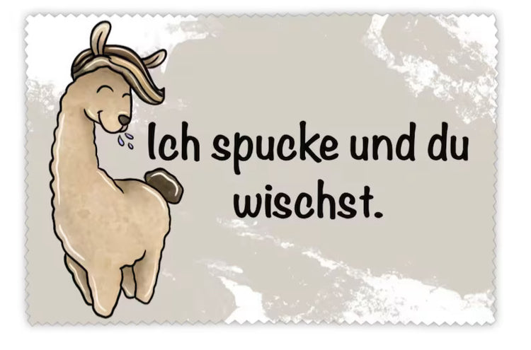 Brillenputztuch Lama