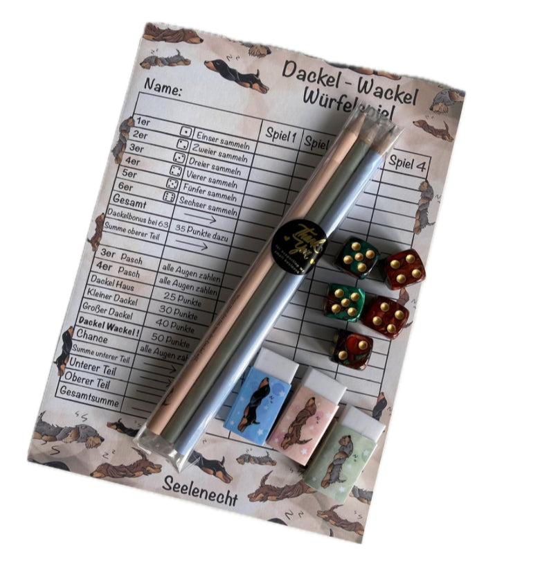 Dackel-Wackel Würfelspiel Mega Set