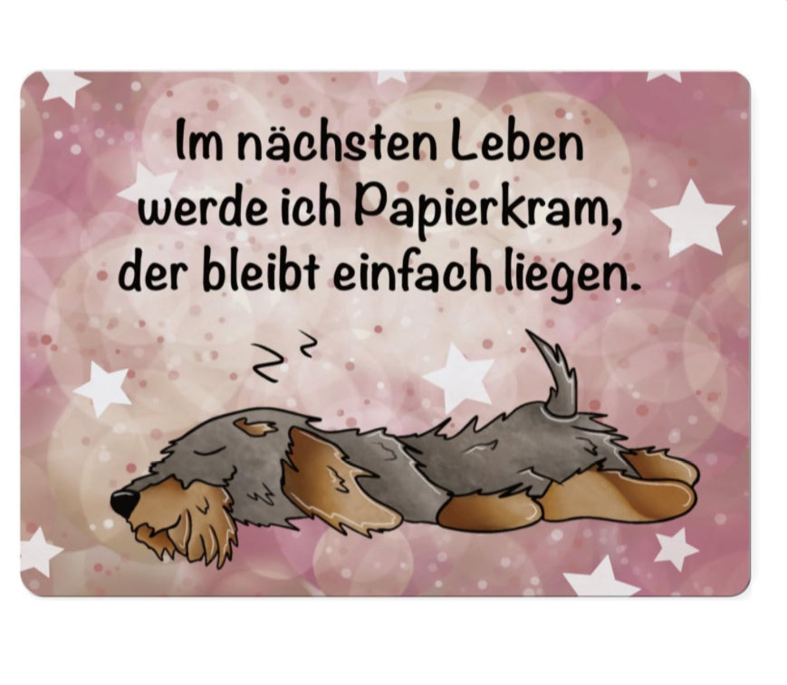 Mauspad Rauhaardackel rosa