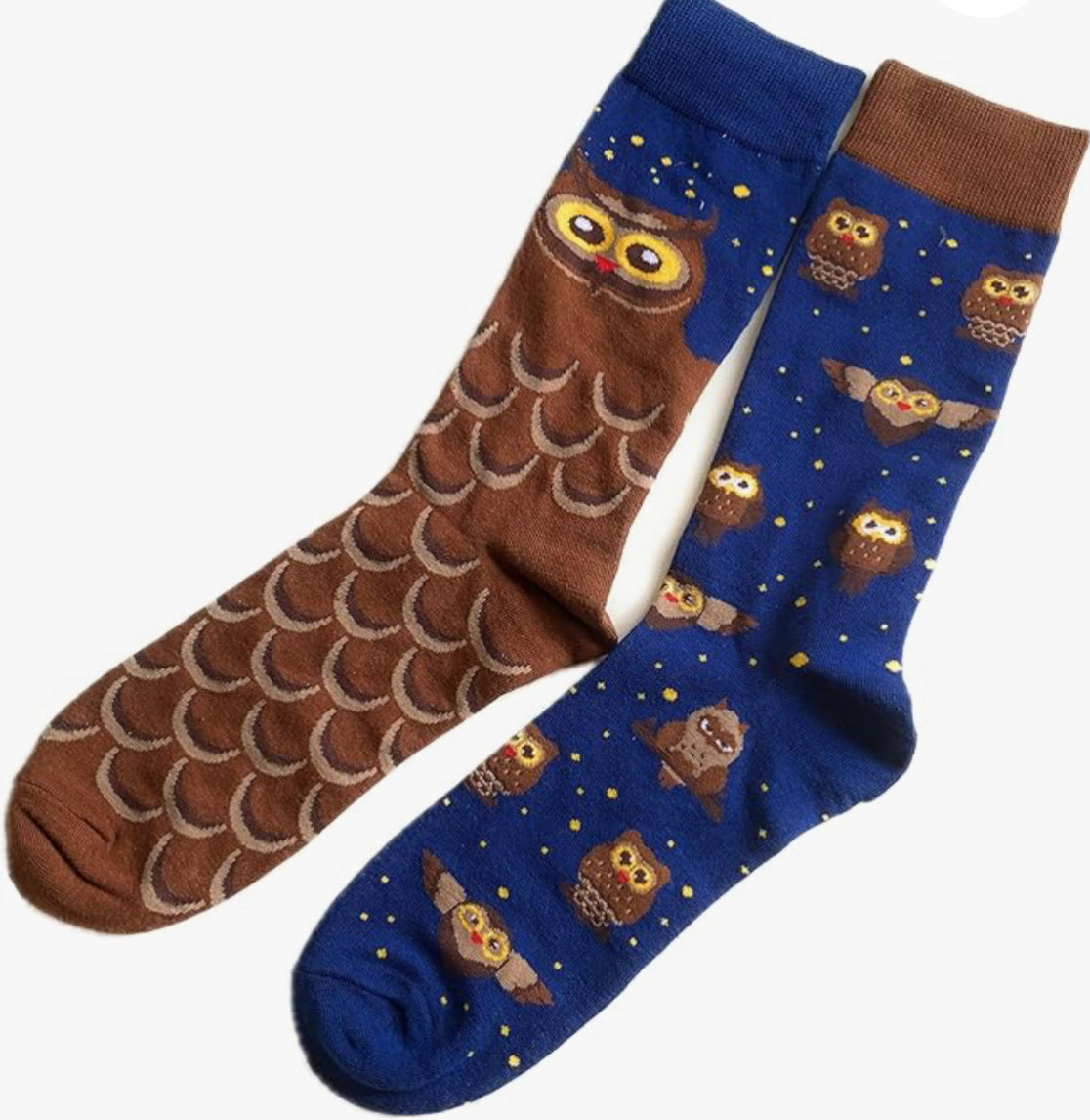 Socken mit Eulenmotiv