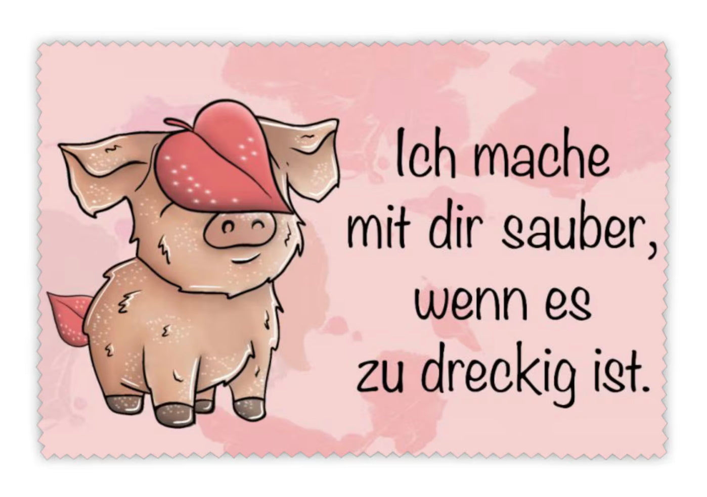 Brillenputztuch Schwein