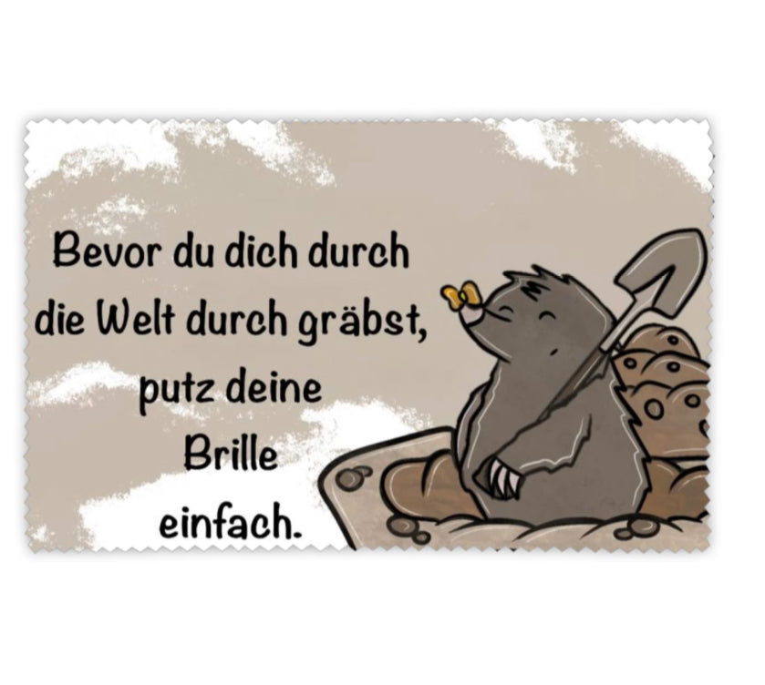 Brillenputztuch Maulwurf