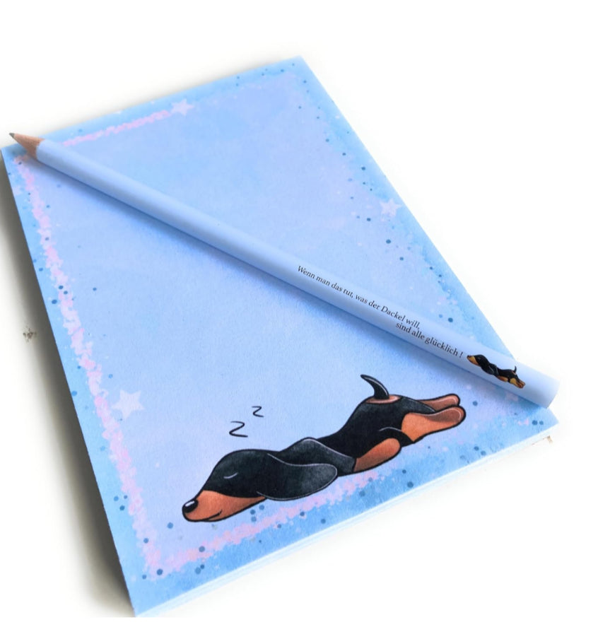 Notizblock Kurzhaardackel Set