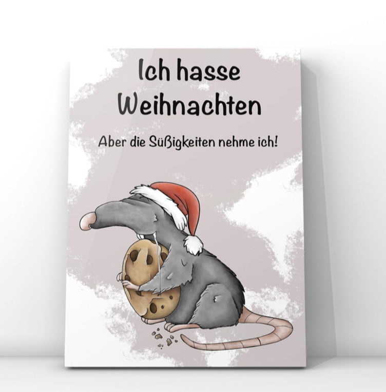 Weihnachtskarte Ratte
