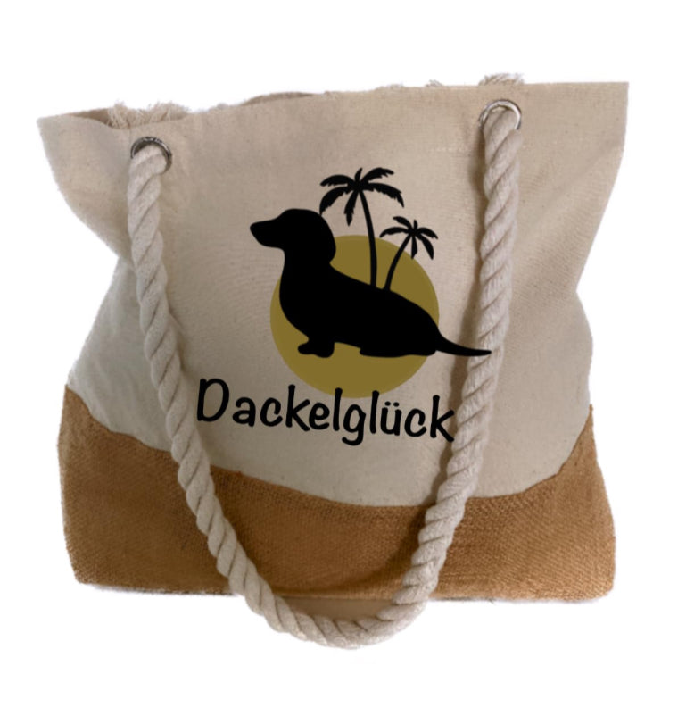 Dackel Strandtasche
