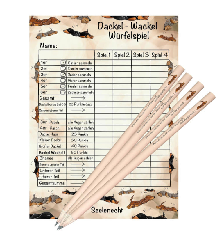 Dackelspiel Sparset Langhaardackel