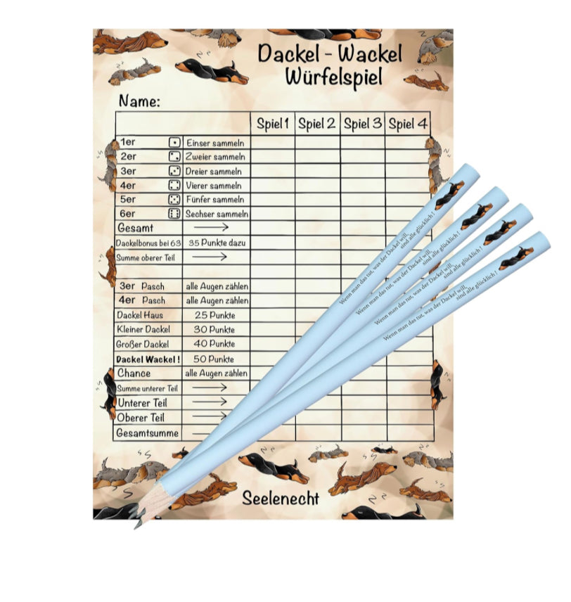 Dackelspiel Sparset Kurzhaardackel