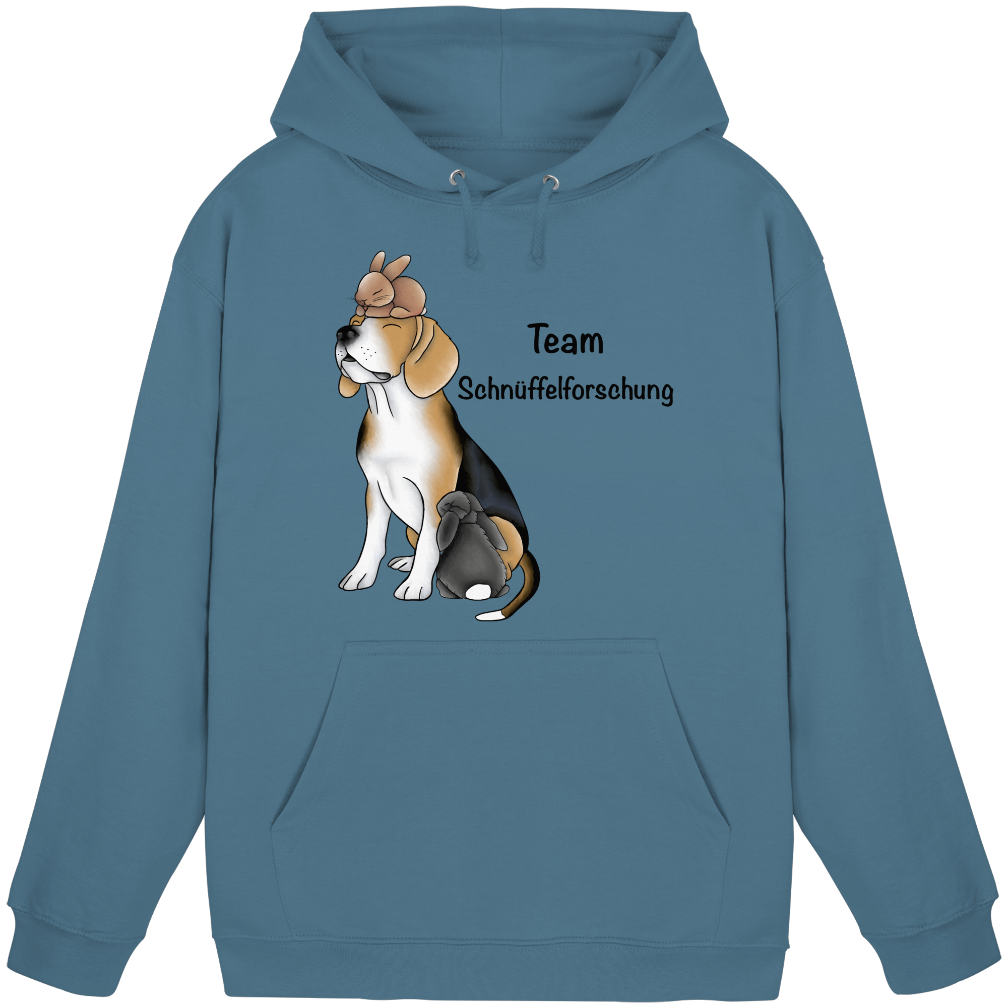 Beagle mit Spruch schwarze Schrift - Basic Unisex Hoodie