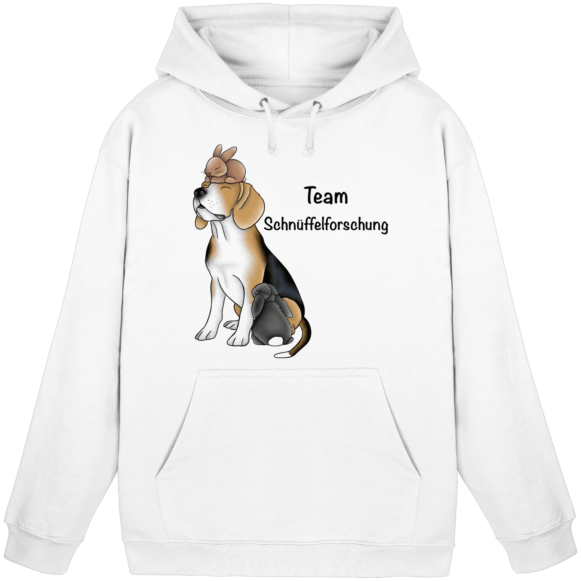 Beagle mit Spruch schwarze Schrift - Basic Unisex Hoodie