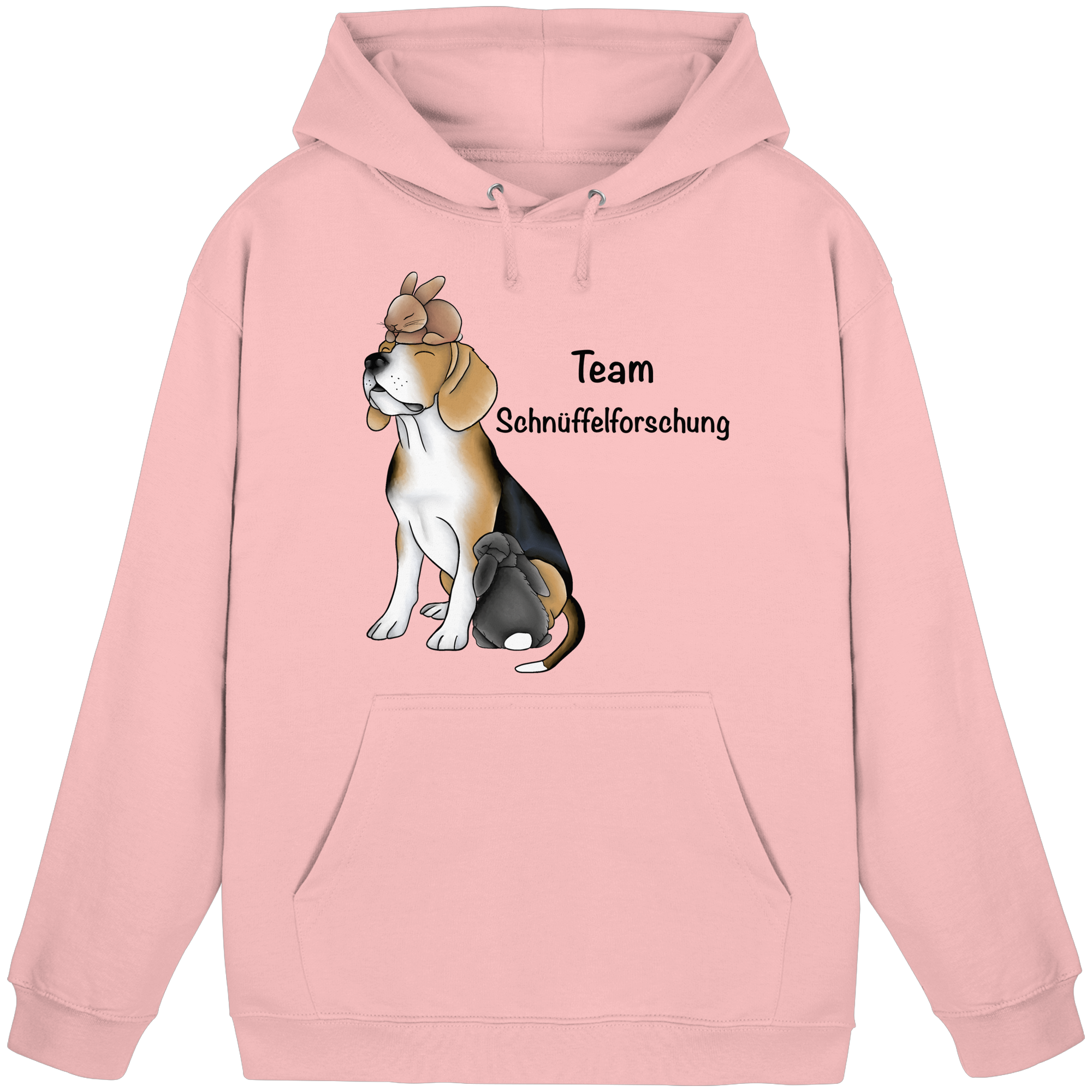 Beagle mit Spruch schwarze Schrift - Basic Unisex Hoodie