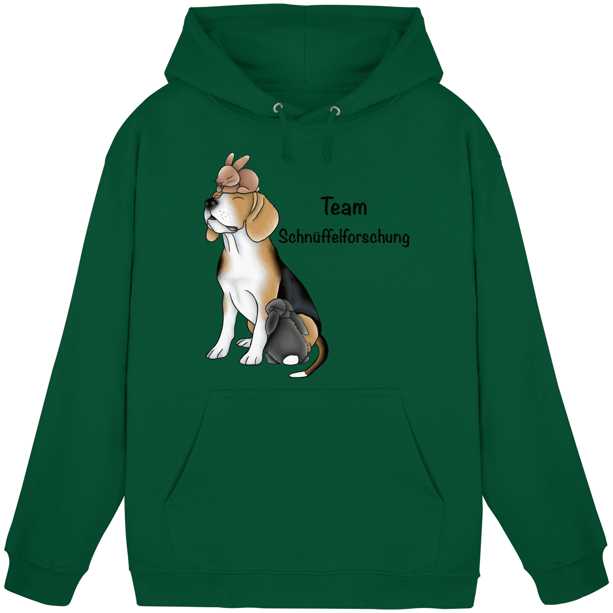 Beagle mit Spruch schwarze Schrift - Basic Unisex Hoodie
