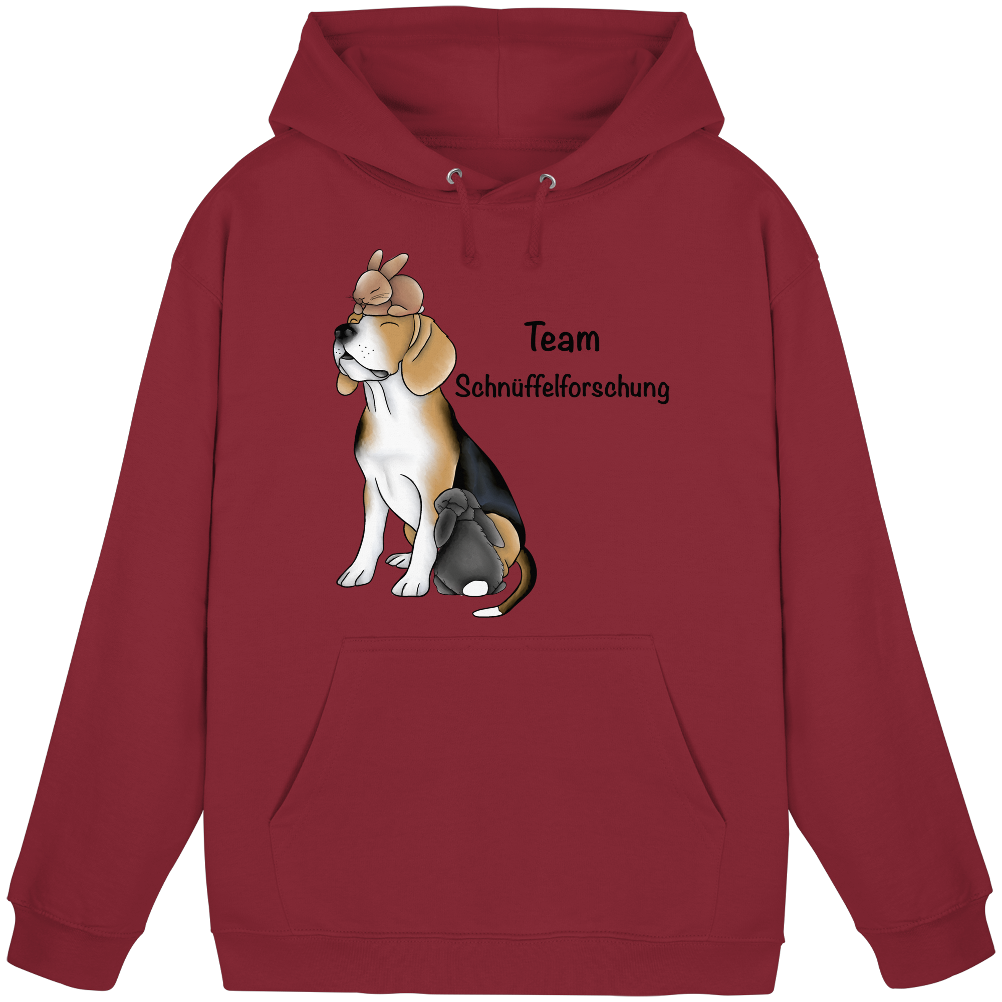 Beagle mit Spruch schwarze Schrift - Basic Unisex Hoodie