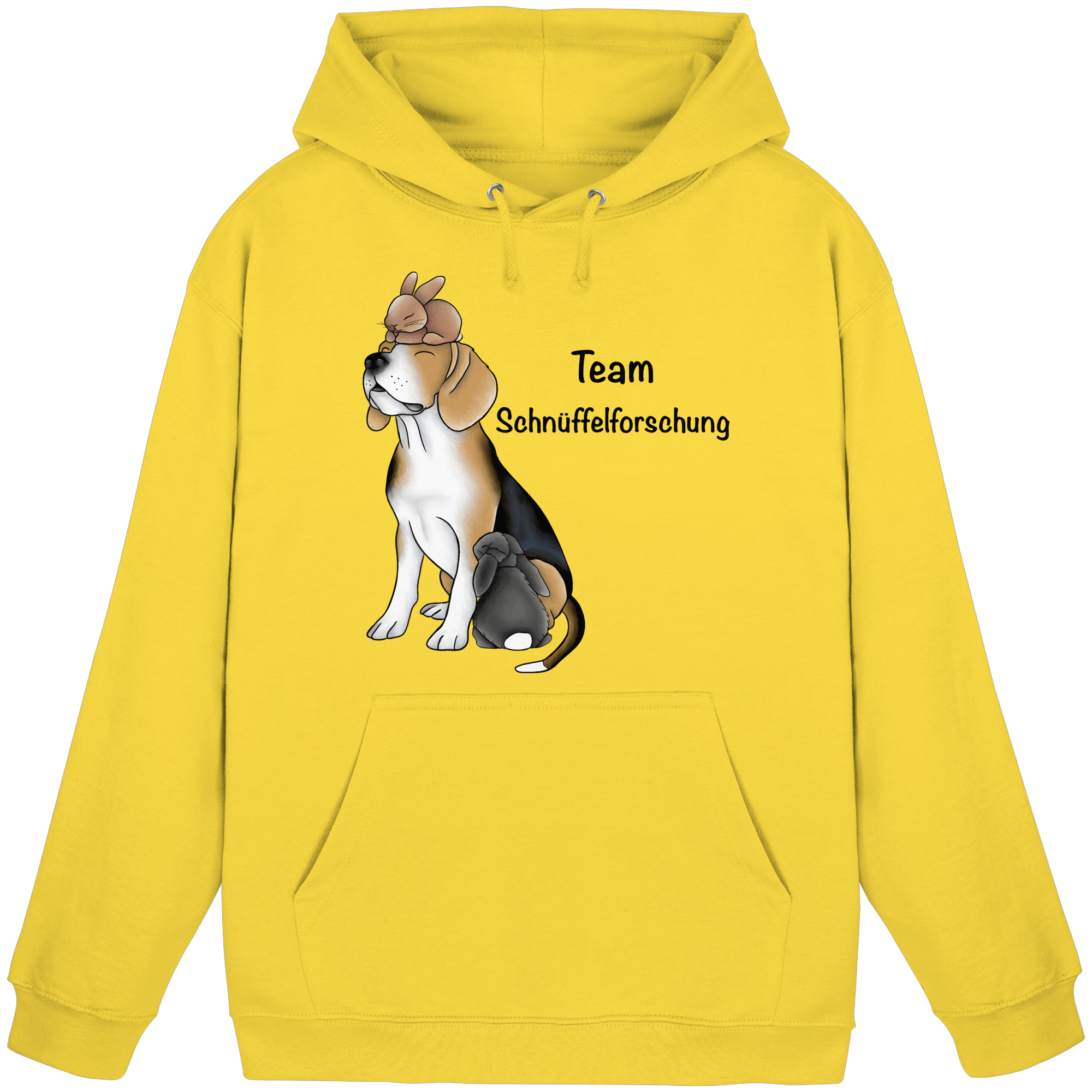 Beagle mit Spruch schwarze Schrift - Basic Unisex Hoodie