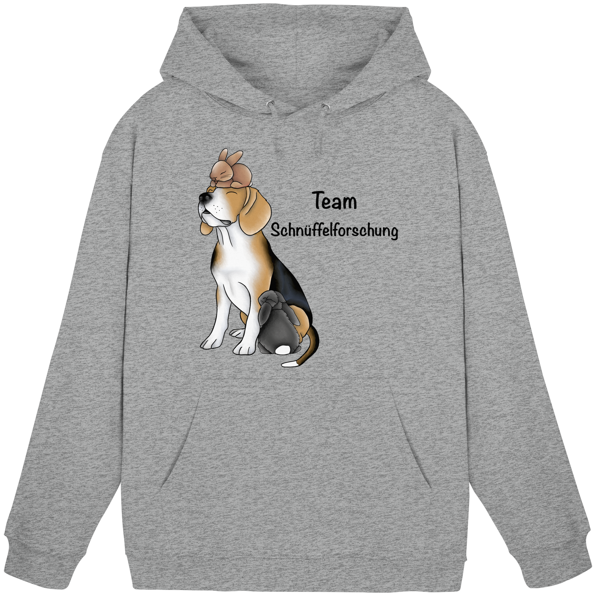 Beagle mit Spruch schwarze Schrift - Basic Unisex Hoodie