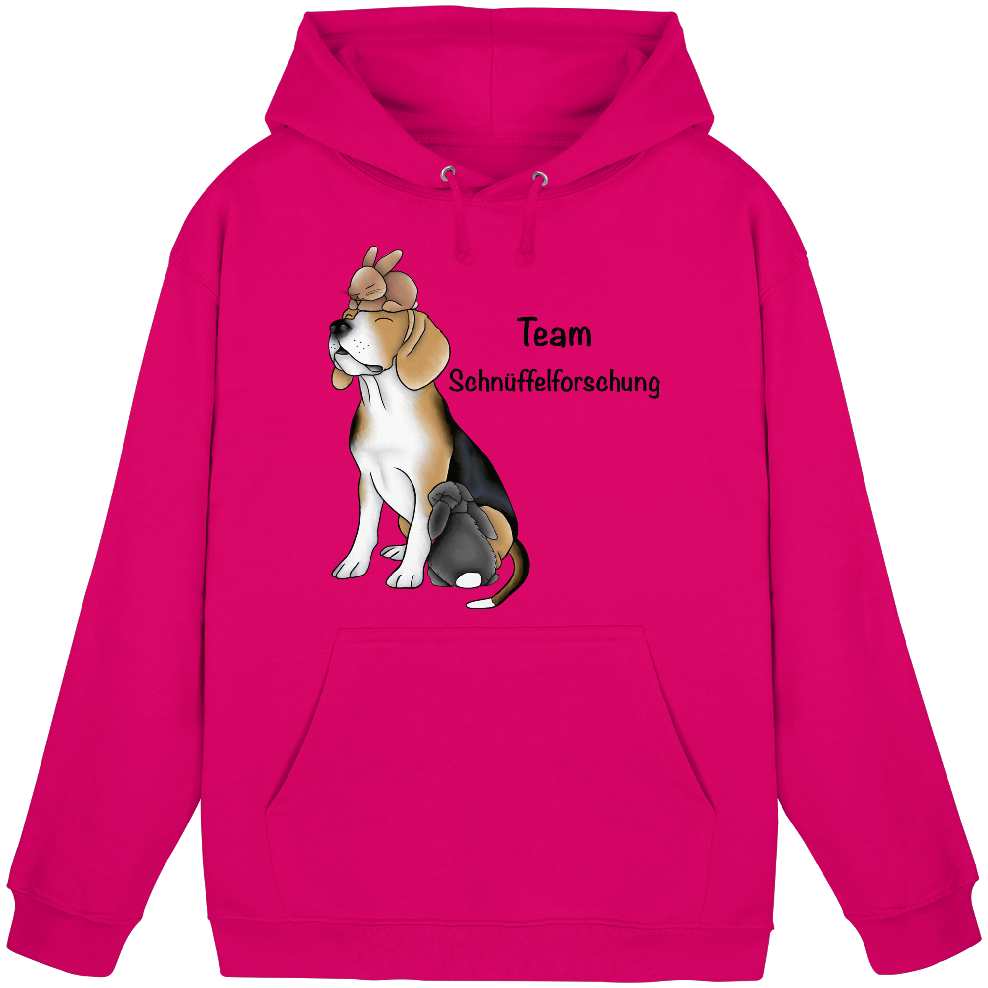 Beagle mit Spruch schwarze Schrift - Basic Unisex Hoodie