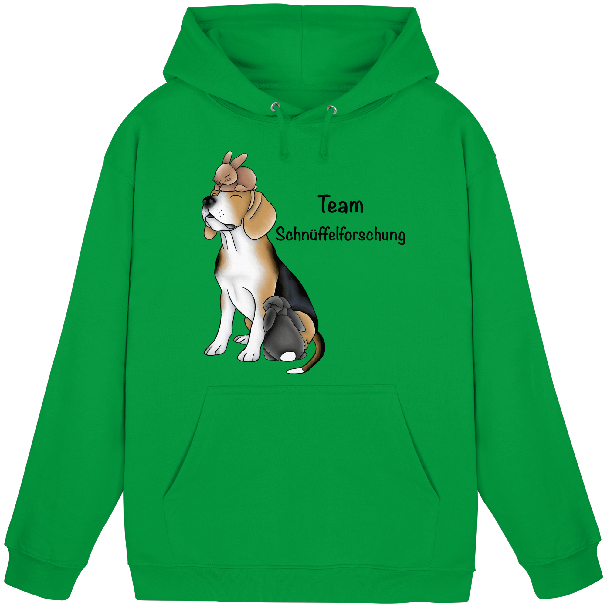 Beagle mit Spruch schwarze Schrift - Basic Unisex Hoodie