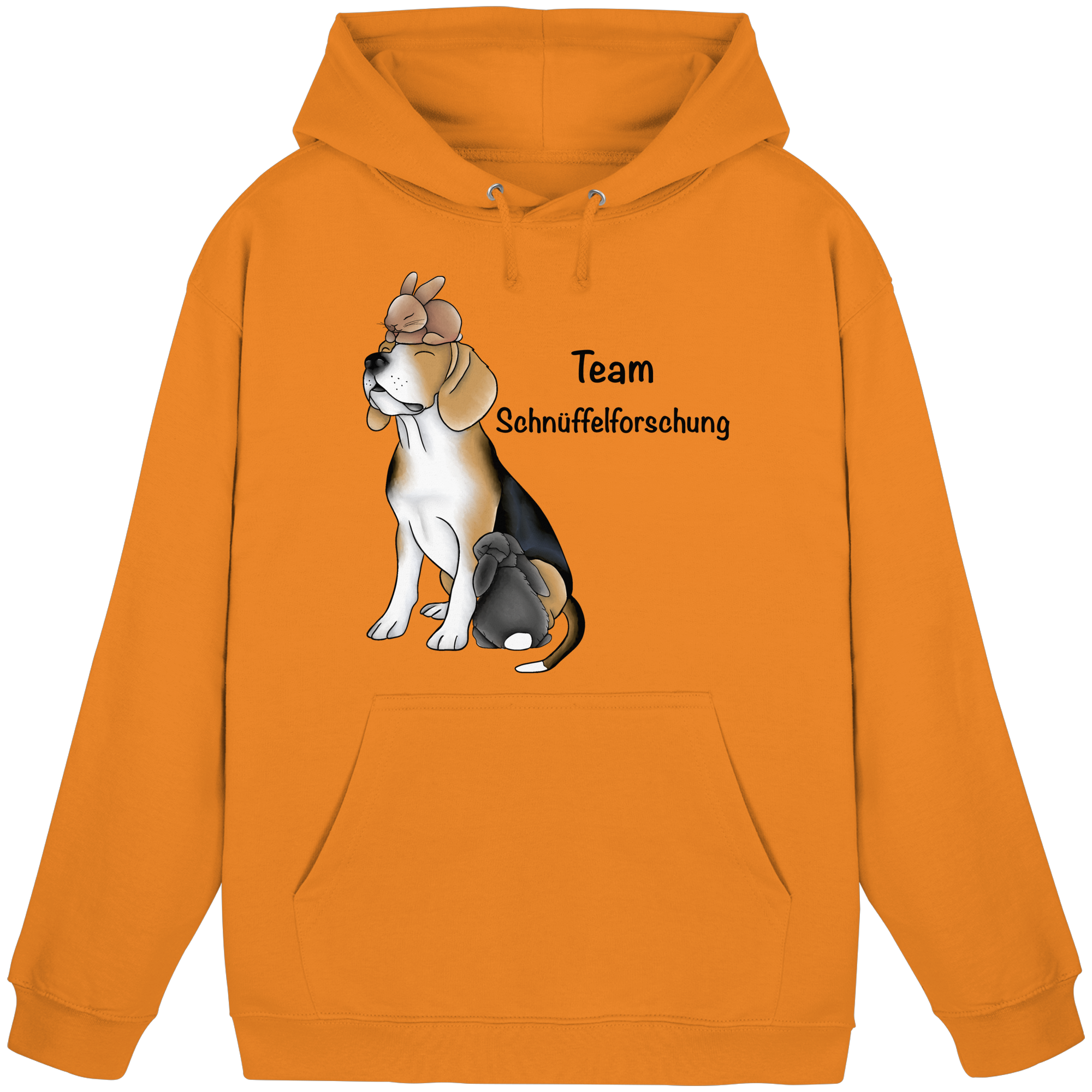 Beagle mit Spruch schwarze Schrift - Basic Unisex Hoodie