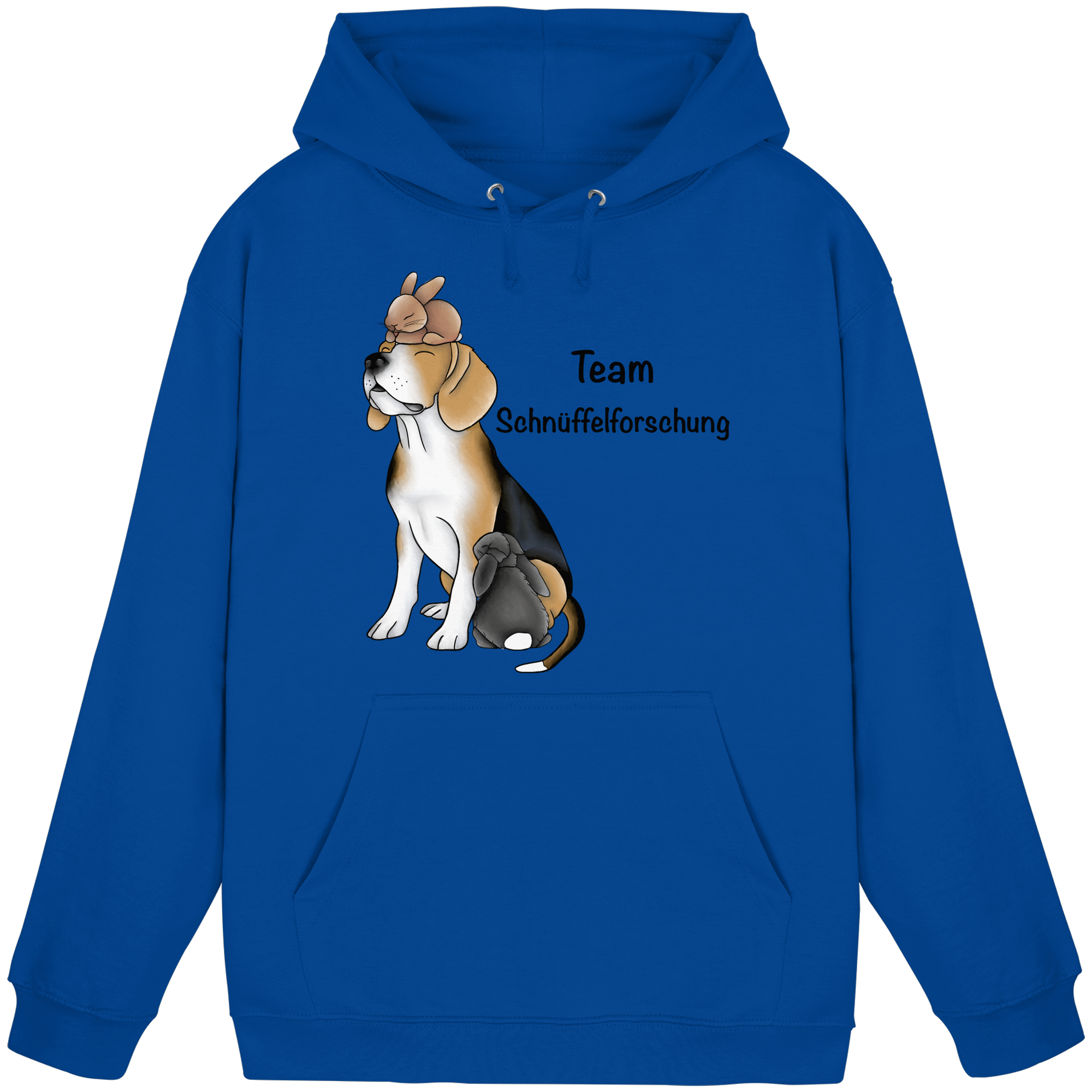 Beagle mit Spruch schwarze Schrift - Basic Unisex Hoodie