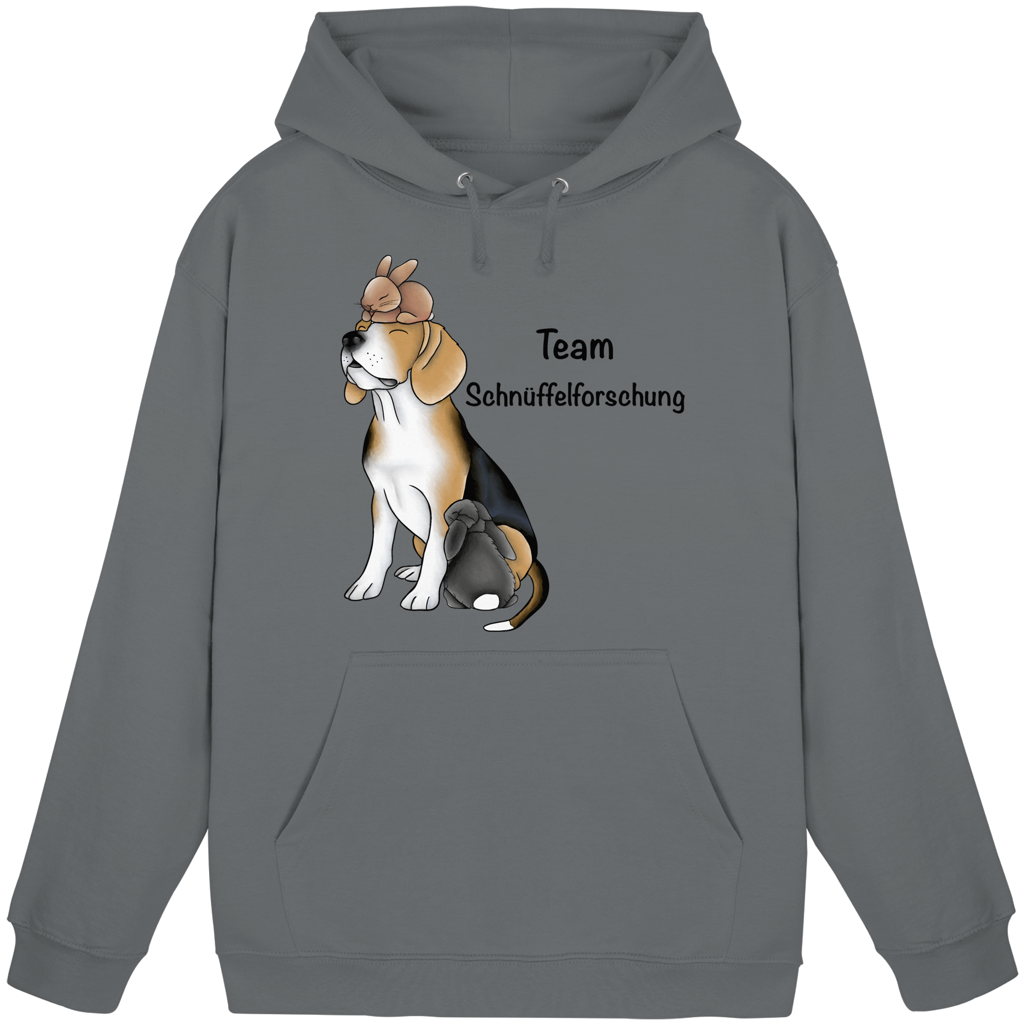 Beagle mit Spruch schwarze Schrift - Basic Unisex Hoodie