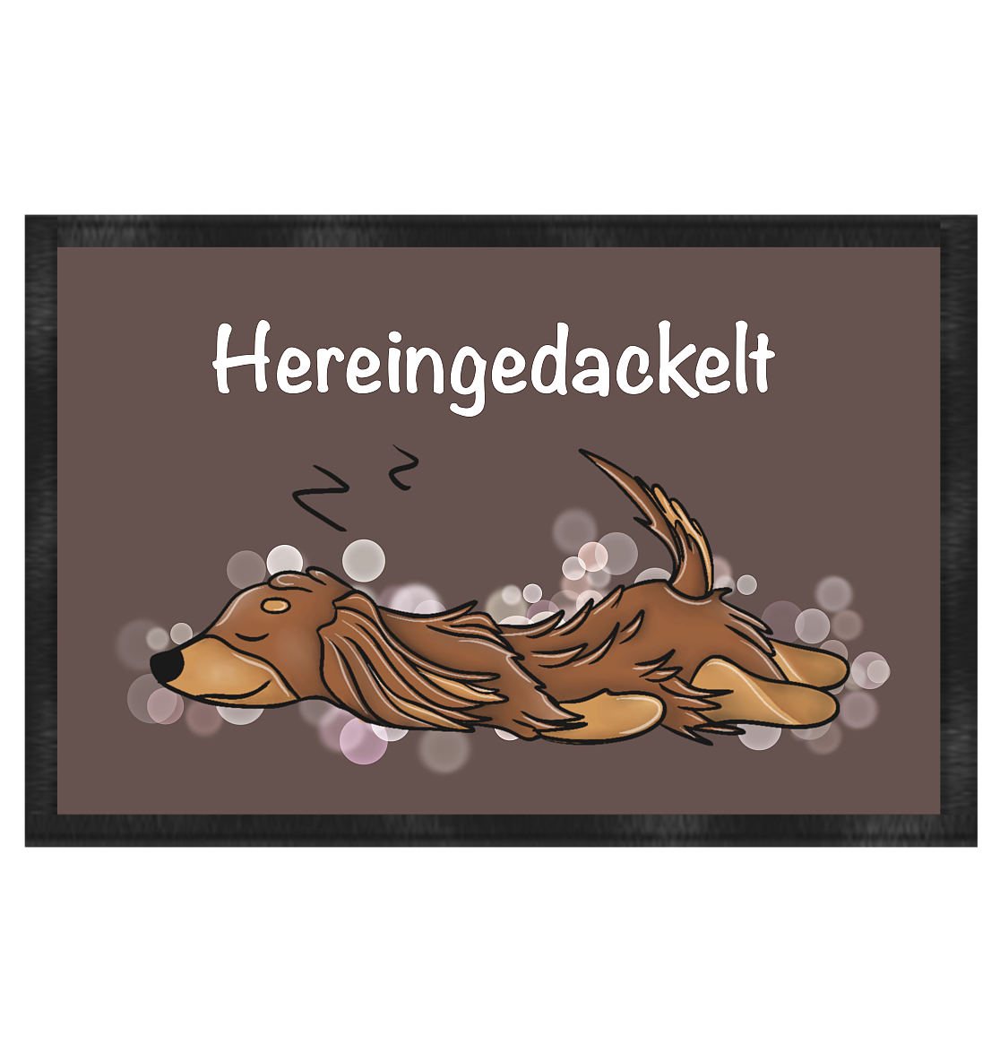 Fußmatte Langhaardackel - Fußmatte 60x40cm