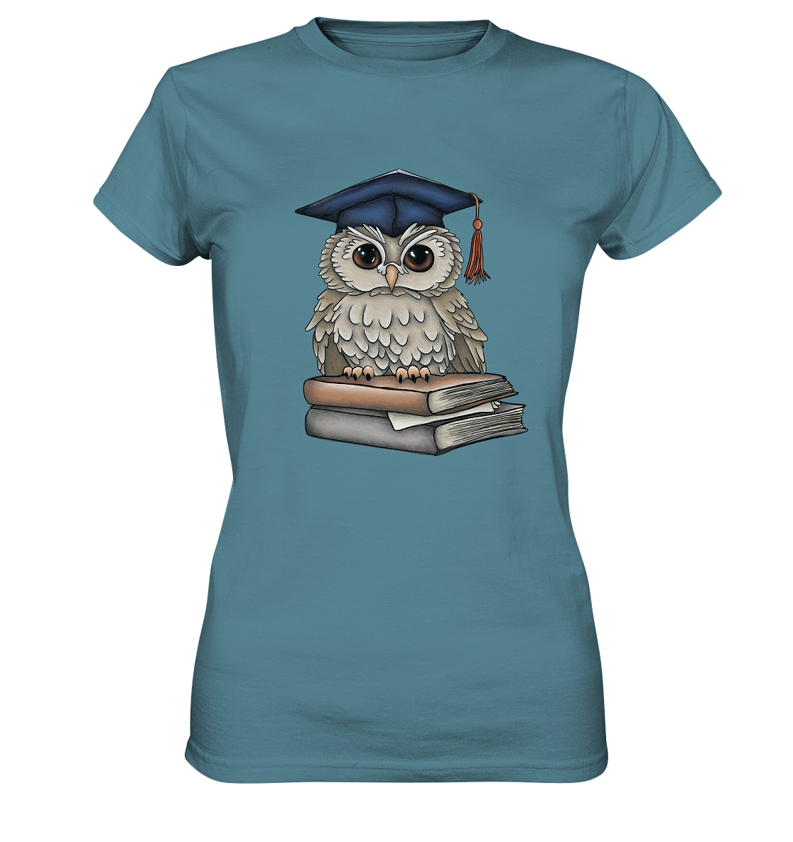 Abschluss Tshirt// Examen Geschenk// Eulen Tshirt - Ladies Premium Shirt