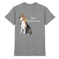 Beagle mit weißer Schrift - Premium Shirt