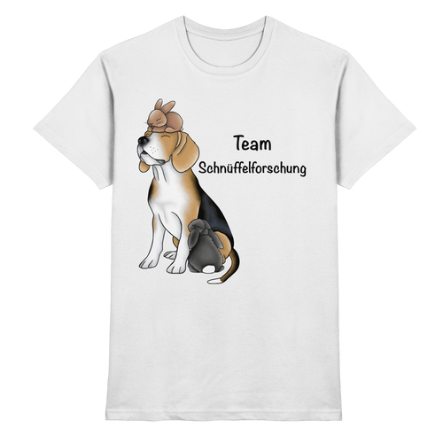 Beagle mit Spruch schwarze Schrift - Premium Shirt