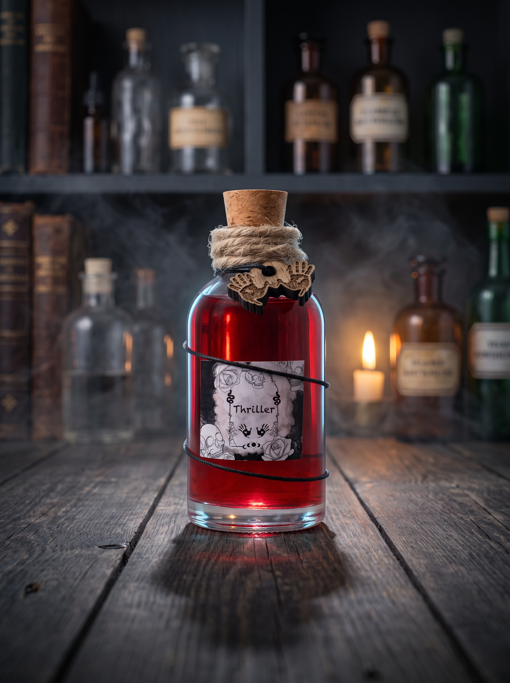 Zaubertrankflasche Deko// Bücherregal Deko